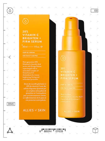 Allies Of Skin 20% VITAMIN C BRIGHTEN AND FIRM SERUM, 30ML