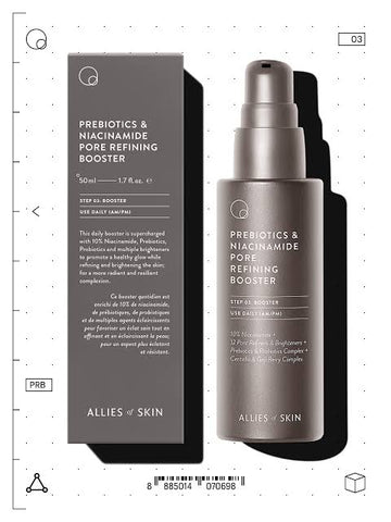 Allies Of Skin PREBIOTICS & NIACINAMIDE PORE REFINING BOOSTER, 50ML